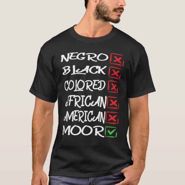 Camiseta Marroquí moro-americano (Anverso)