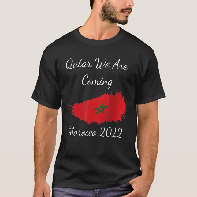 Camiseta Marruecos 2022 Cita Qatar Estamos llegando Marruec (Anverso)