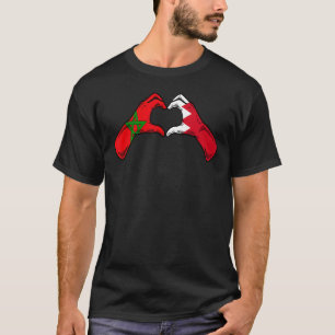 Camiseta Marruecos Bandera de Bahréin Corazón bahreiní marr