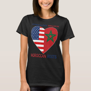 Camiseta Marruecos Bandera de EE. UU. Amor Marroquí America