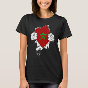 Camiseta Marruecos, bandera de Marruecos, amor, orgullo mar