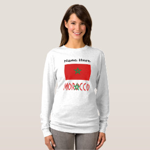 Camiseta Marruecos Bandera de Marruecos Nombre Personalizad