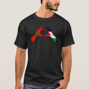 Camiseta Marruecos Bandera jordana Corazón marroquí