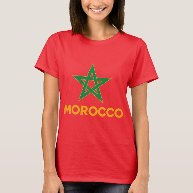 Camiseta Marruecos - bandera marroquí (Anverso)