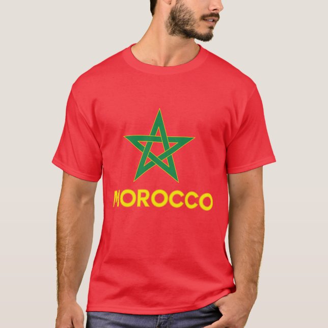 Camiseta Marruecos - Bandera marroquí (Anverso)