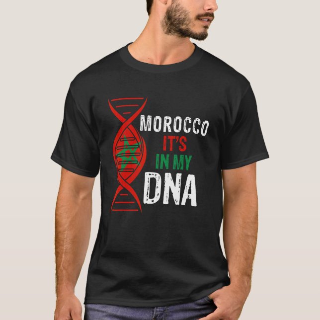 Camiseta Marruecos está en mi ADN Orgulloso Bandera marroqu (Anverso)