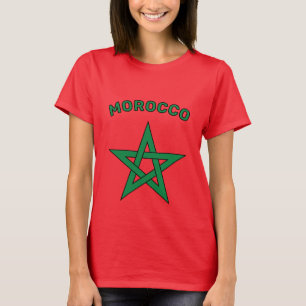 Camiseta Marruecos - Hombres con bandera marroquí