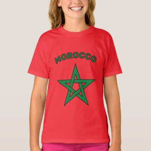 Camiseta Marruecos - Hombres con bandera marroquí