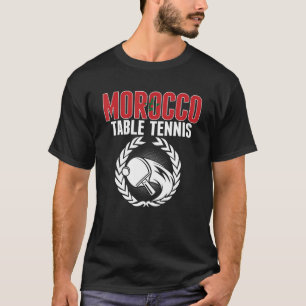 Camiseta Marruecos Mesa de ping pong Marroquí Apoyo al ping