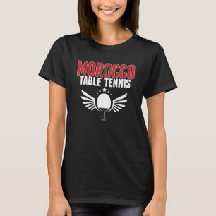 Camiseta Marruecos Mesa de ping pong Marroquí Apoyo al ping
