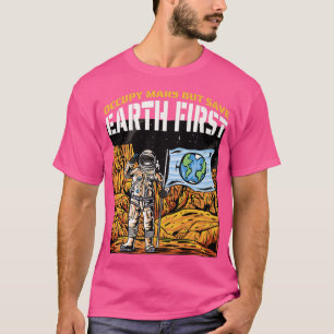 Camiseta Mars Earth Comic Astronauta Astral Cosmic Design f