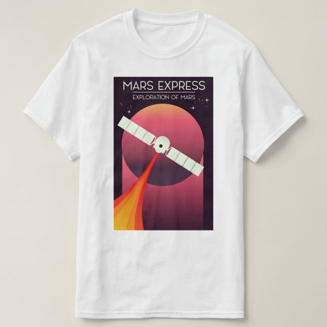 Camiseta Mars Express - Exploración del Arte Espacial de Ma (Diseño del anverso)