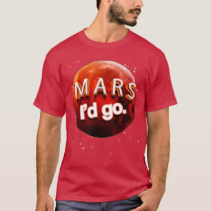 Camiseta Mars Id Go Solar System Planet Space Exploration E