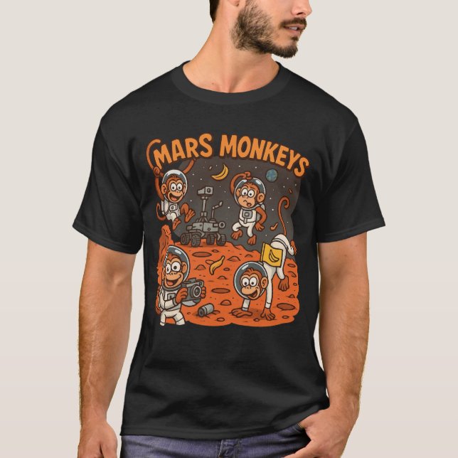 Camiseta Mars Monkeys divertido animal (Anverso)