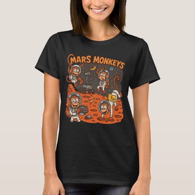 Camiseta Mars Monkeys divertido animal (Anverso)