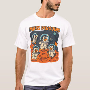 Camiseta Mars Penguins divertida serie de espacios para ani