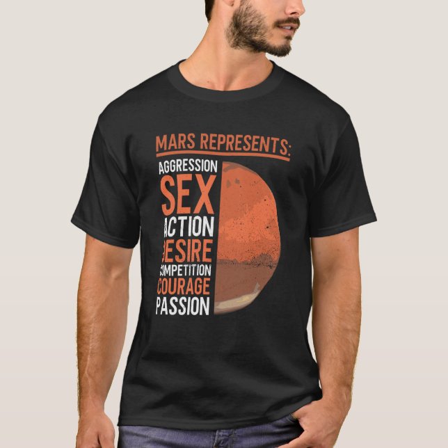 Camiseta Mars Planet Astrology Mars Spirituality (Anverso)