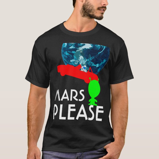 Camiseta Mars Please personalizable divertido (Anverso)