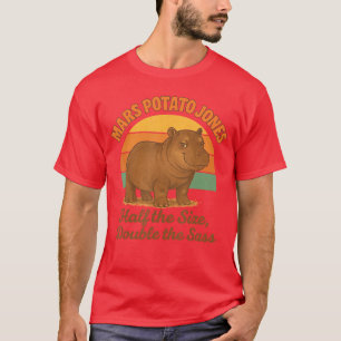 Camiseta Mars Potato Jones Mitad de Tamaño Doble Sass Hippo