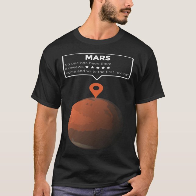Camiseta Mars Review Maps No One has been here Exploration (Anverso)