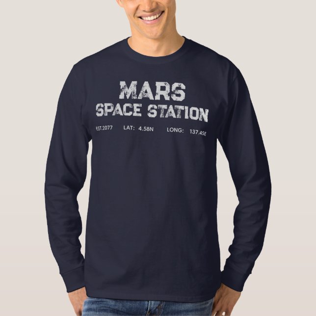 Camiseta Mars Space Station Vintage Logo (Anverso)