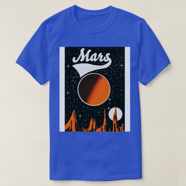 Camiseta Mars Vintage space print (Diseño del anverso)
