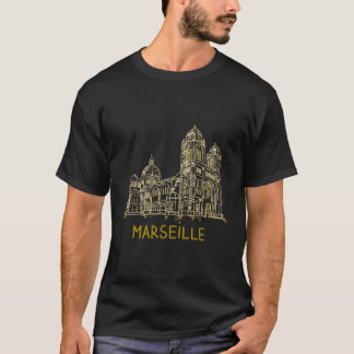 Camiseta Marseille France Hand Drawn