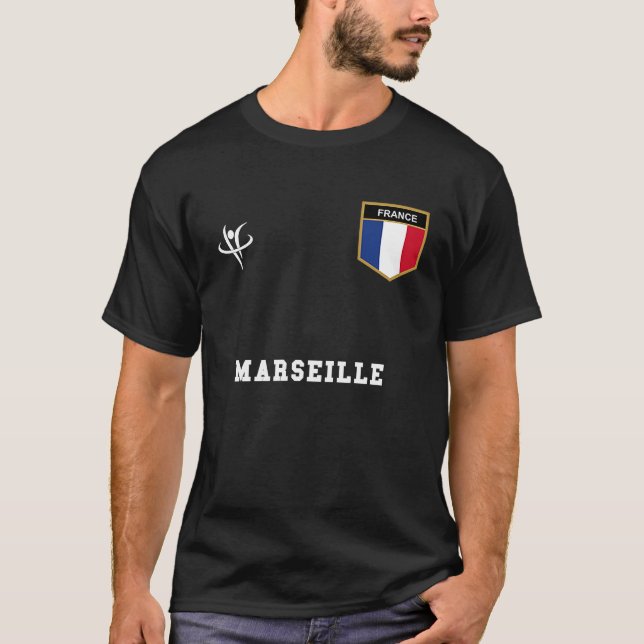 Camiseta MARSEILLE France Vintage Sports (Anverso)