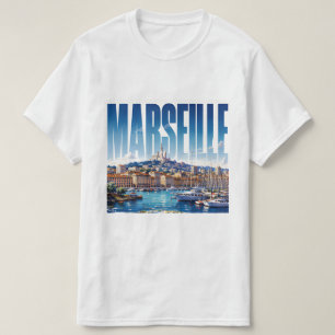 Camiseta Marseille Francia Viajes Puerto Mediterráneo Belle
