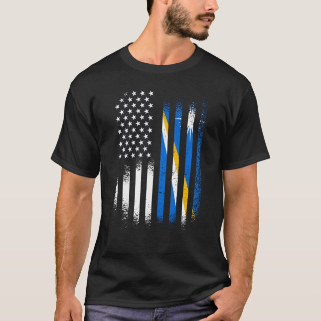 Camiseta Marshall Islands American Patriot Grown USA Flags  (Anverso)