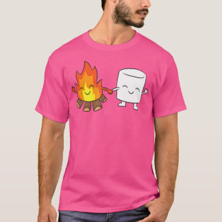 Camiseta Marshmallow Camping Campfire Cubre Marshmallow