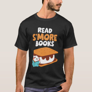 Camiseta Marshmallow Camping Campfire Funny Leer libro de m