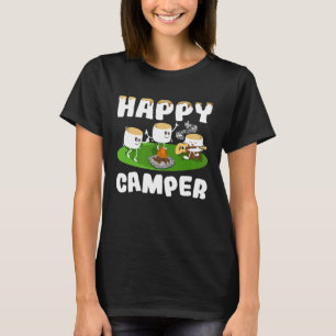 Camiseta Marshmallow Happy Camper T shirt RV Life Camping