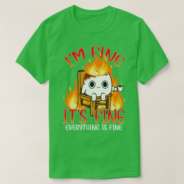 Camiseta Marshmallow Im Fine Meme Outr Hombres Niños Campi  (Diseño del anverso)