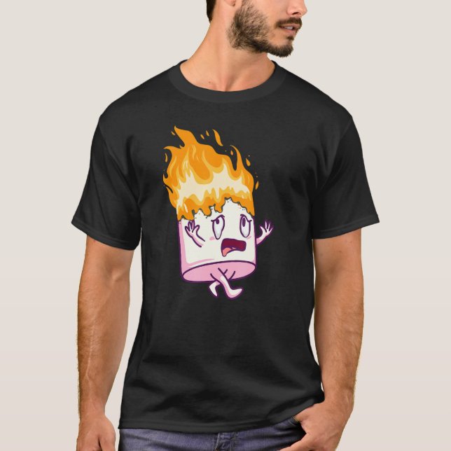 Camiseta Marshmallow On Fire S'mores Camping Campfire Smore (Anverso)