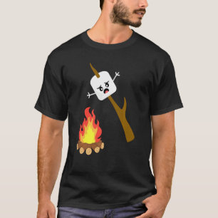 Camiseta Marshmallow Women Camping Campfire Tee