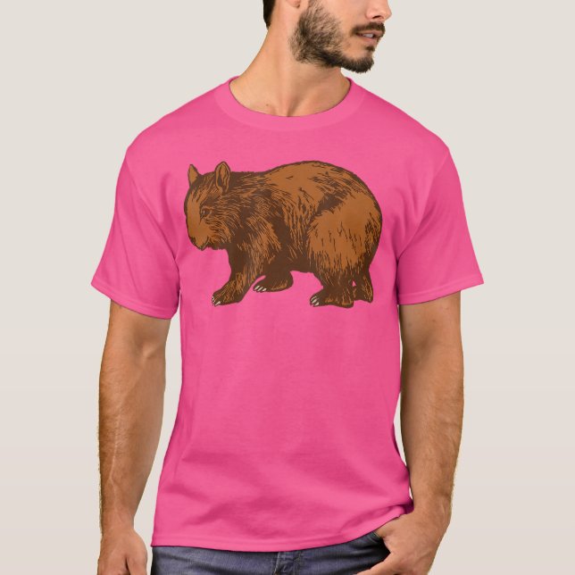 Camiseta Marsupial australiano Wombat (Anverso)