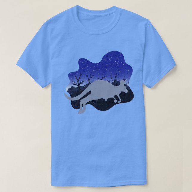 Camiseta Marsupial Kang de la noche australiana de salida d (Diseño del anverso)