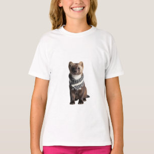 Camiseta Marta de pino encantadora con bufanda para niños