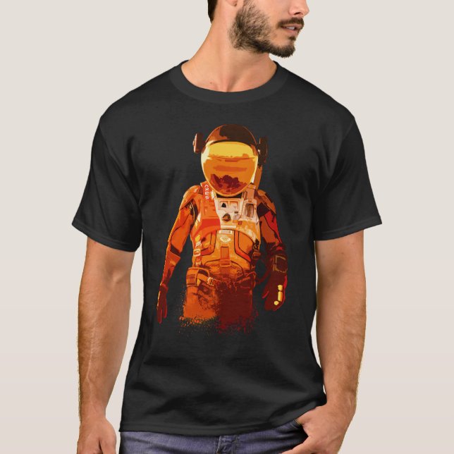 Camiseta Marte, el Explorador Espacial Astronauta Marciano (Anverso)