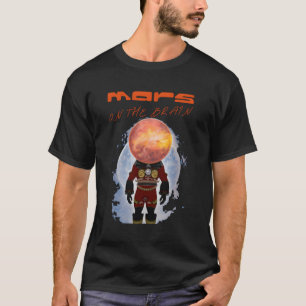 Camiseta Marte En El Astronauta Cerebro Nerd