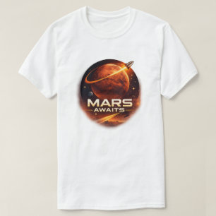 Camiseta Marte Espera Exploración Espacial Futurista
