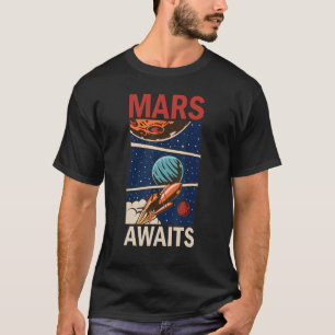 Camiseta Marte espera Propaganda Space Mission Astronaut Sp