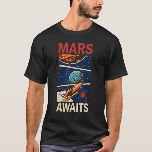 Camiseta Marte espera Propaganda Space Mission Astronaut Sp (Anverso)