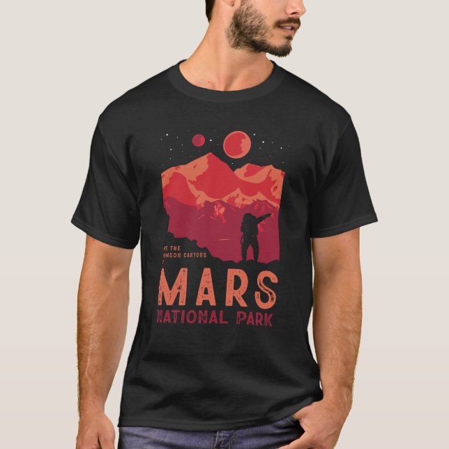 Camiseta Marte National Park Funny Martian Sci-Fi (Anverso)