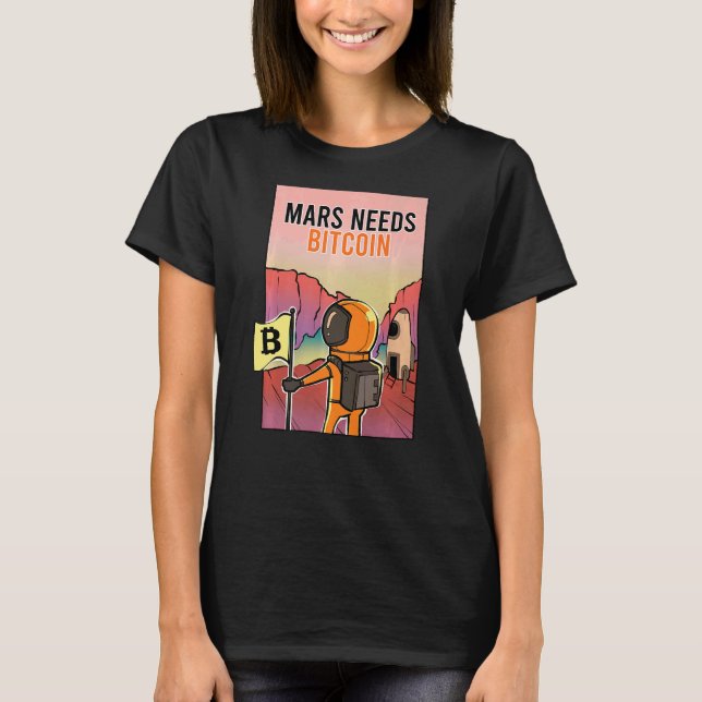 Camiseta Marte necesita aguafuerte de criptografía de espac (Anverso)