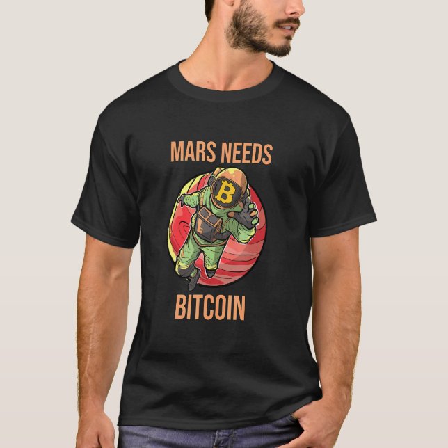 Camiseta Marte necesita aguafuerte de criptografía de espac (Anverso)