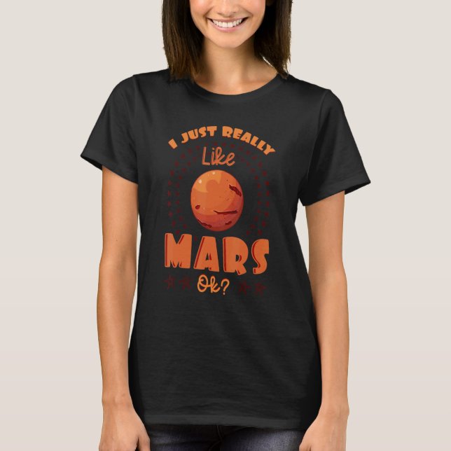 Camiseta Marte Red Planet Ring Solar System Atmosphere Spac (Anverso)