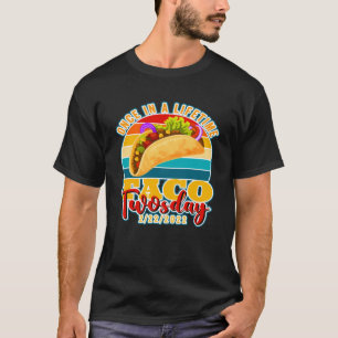 Camiseta Martes 22222 Todos los dos días del Taco de una ve