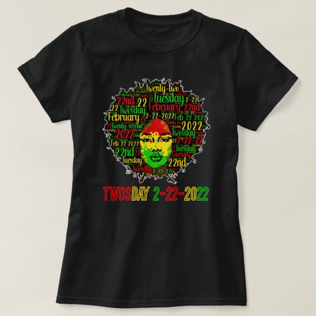 Camiseta Martes 2/22/2022 Historia negra febrero (Diseño del anverso)